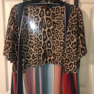 Cheetah Print/Serape Short Sleeve Kimono